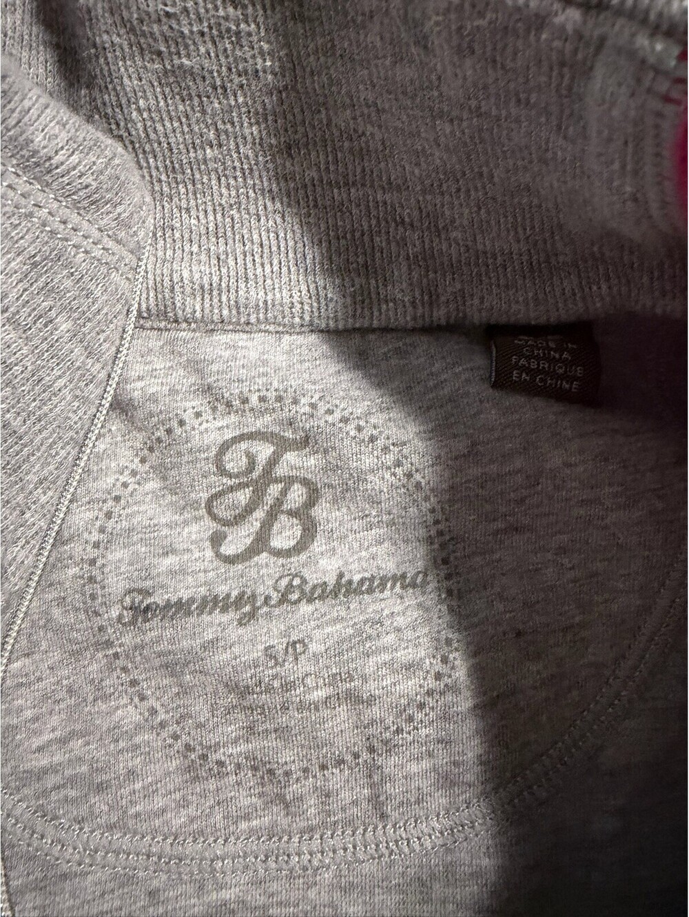 Tommy Bahama Gray Pink Half-Zip Activewear Top Women's Size S/P, EXCELLENT - Picture 6 of 7